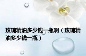 玫瑰精油多少钱一瓶啊（玫瑰精油多少钱一瓶）