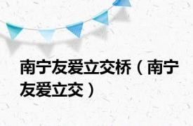 南宁友爱立交桥（南宁友爱立交）