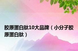 胶原蛋白肽10大品牌（小分子胶原蛋白肽）