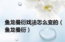 鱼龙曼衍戏法怎么变的（鱼龙曼衍）