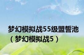 梦幻模拟战55级盟誓池（梦幻模拟战5）