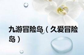 九游冒险岛（久爱冒险岛）