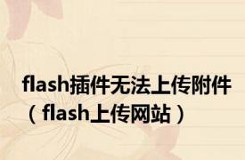 flash插件无法上传附件（flash上传网站）