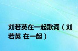 刘若英在一起歌词（刘若英 在一起）