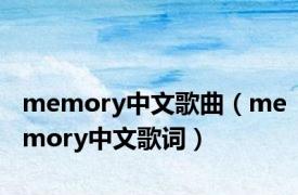 memory中文歌曲（memory中文歌词）