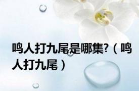 鸣人打九尾是哪集?（鸣人打九尾）