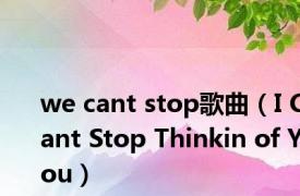 we cant stop歌曲（I Cant Stop Thinkin of You）