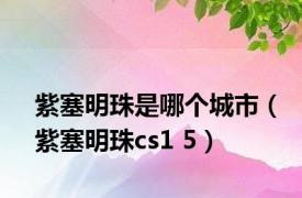 紫塞明珠是哪个城市（紫塞明珠cs1 5）