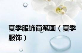 夏季服饰简笔画（夏季服饰）