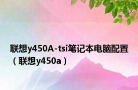 联想y450A-tsi笔记本电脑配置（联想y450a）