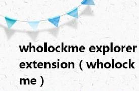 wholockme explorer extension（wholockme）