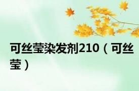 可丝莹染发剂210（可丝莹）