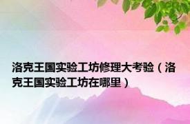 洛克王国实验工坊修理大考验（洛克王国实验工坊在哪里）