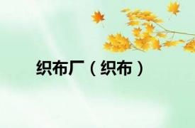 织布厂（织布）