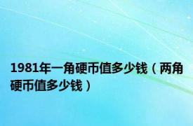 1981年一角硬币值多少钱（两角硬币值多少钱）