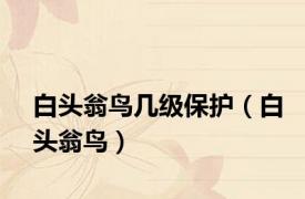 白头翁鸟几级保护（白头翁鸟）