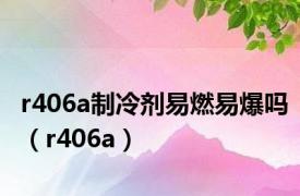 r406a制冷剂易燃易爆吗（r406a）
