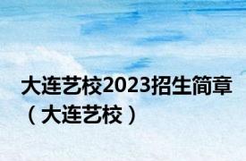 大连艺校2023招生简章（大连艺校）