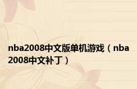 nba2008中文版单机游戏（nba2008中文补丁）