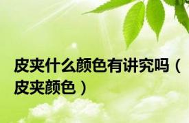 皮夹什么颜色有讲究吗（皮夹颜色）
