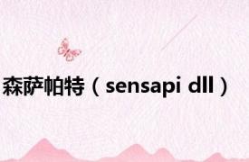 森萨帕特（sensapi dll）