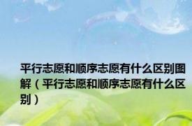 平行志愿和顺序志愿有什么区别图解（平行志愿和顺序志愿有什么区别）