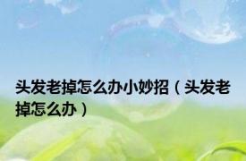 头发老掉怎么办小妙招（头发老掉怎么办）
