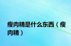 瘦肉精是什么东西（瘦肉精）