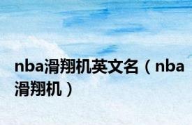 nba滑翔机英文名（nba滑翔机）