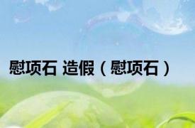 慰项石 造假（慰项石）