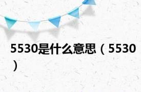 5530是什么意思（5530）