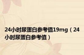 24小时尿蛋白参考值19mg（24小时尿蛋白参考值）