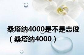 桑塔纳4000是不是志俊（桑塔纳4000）