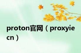 proton官网（proxyie cn）