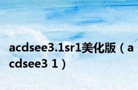 acdsee3.1sr1美化版（acdsee3 1）