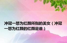 冲冠一怒为红颜所指的美女（冲冠一怒为红颜的红颜是谁）