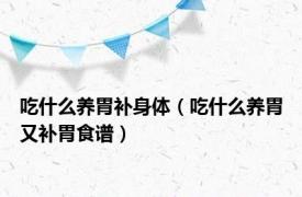吃什么养胃补身体（吃什么养胃又补胃食谱）