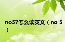 no57怎么读英文（no 5）