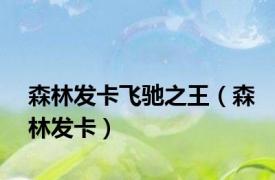 森林发卡飞驰之王（森林发卡）