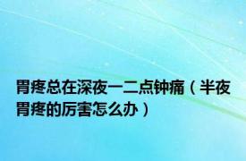 胃疼总在深夜一二点钟痛（半夜胃疼的厉害怎么办）