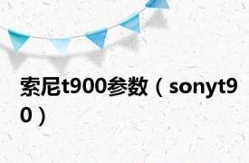 索尼t900参数（sonyt90）