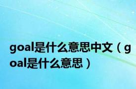 goal是什么意思中文（goal是什么意思）