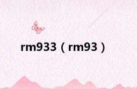 rm933（rm93）