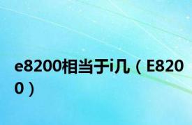 e8200相当于i几（E8200）
