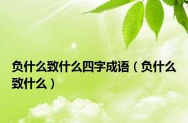 负什么致什么四字成语（负什么致什么）
