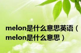 melon是什么意思英语（melon是什么意思）