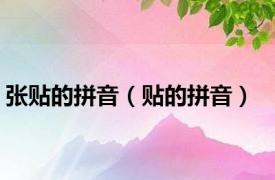 张贴的拼音（贴的拼音）