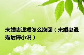 未婚妻退婚怎么挽回（未婚妻退婚后悔小说）