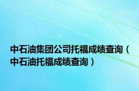 中石油集团公司托福成绩查询（中石油托福成绩查询）