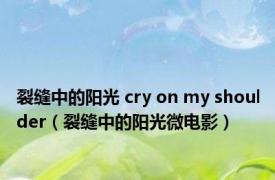 裂缝中的阳光 cry on my shoulder（裂缝中的阳光微电影）